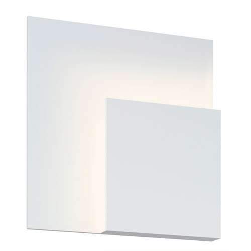 Corner Eclipse LED Wall Sconce - Textured White