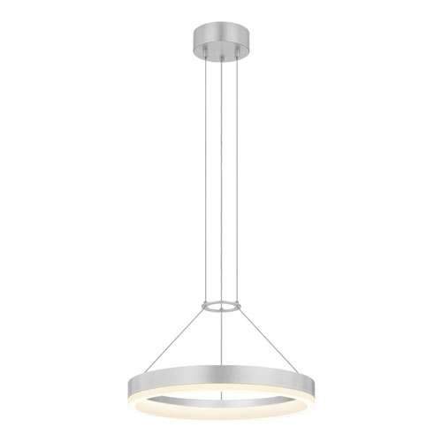 Corona 16" LED Pendant - Bright Satin Aluminum