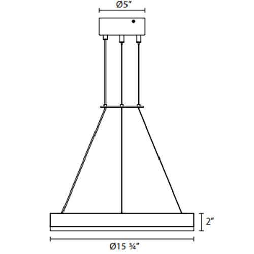 Corona 16" LED Pendant - Diagram