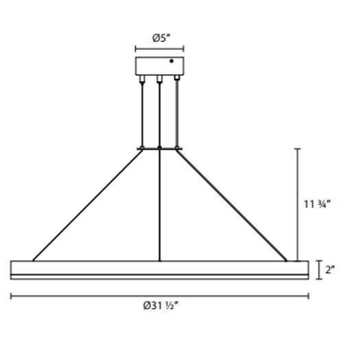 Corona 32" LED Pendant - Diagram
