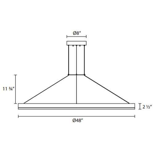 Corona 48" LED Pendant - Diagram