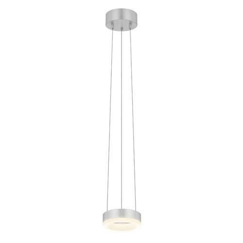 Corona 6" LED Pendant - Bright Satin Aluminum