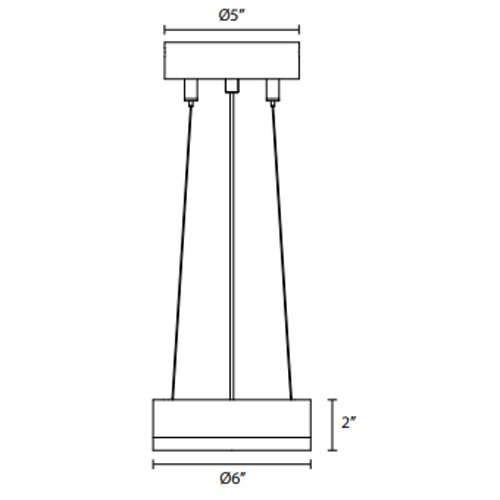 Corona 6" LED Pendant - Diagram