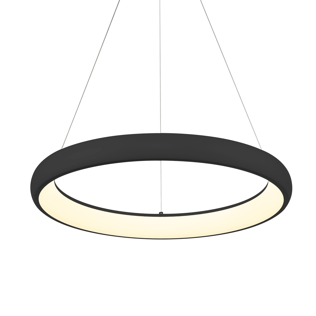 Cerchio 24" LED Chandelier - Black Finish