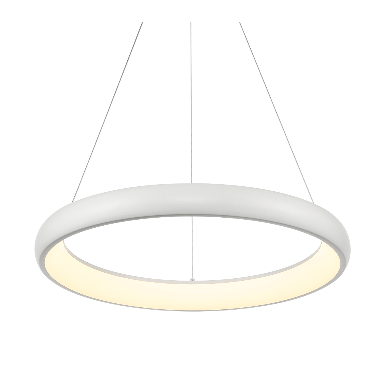 Cerchio 24" LED Chandelier - White Finish