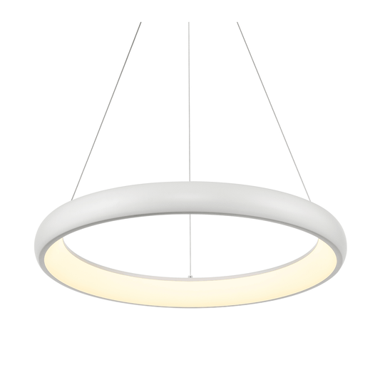 Cerchio 24" LED Chandelier - White Finish