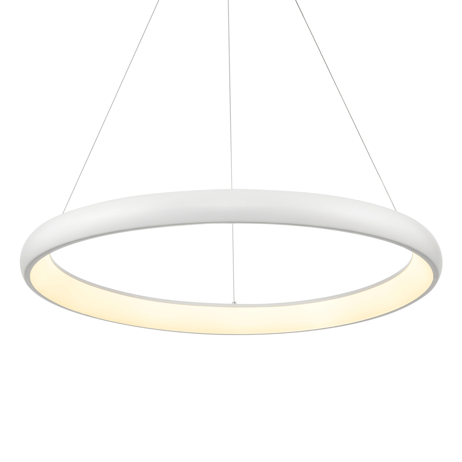 Cerchio 32" LED Chandelier - White Finish
