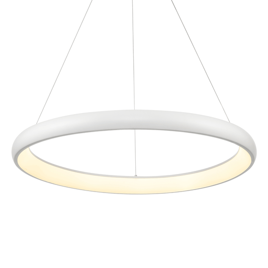 Cerchio 32" LED Chandelier - White Finish
