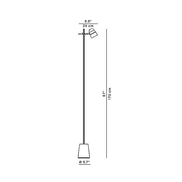 Counterbalance LED Floor Lamp - Diagram
