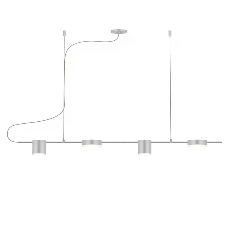 Counterpoint 4-Light Linear Pendant - Satin Aluminum