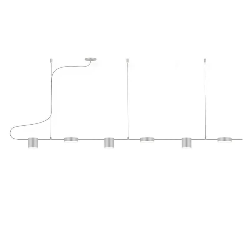 Counterpoint 6-Light Linear Pendant - Satin Aluminum