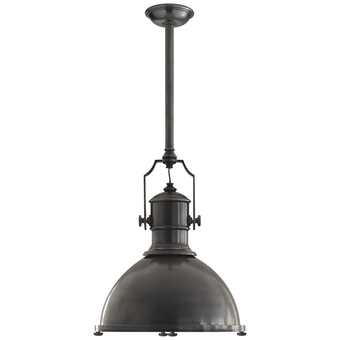 Country Industrial Large Pendant - Bronze Finish