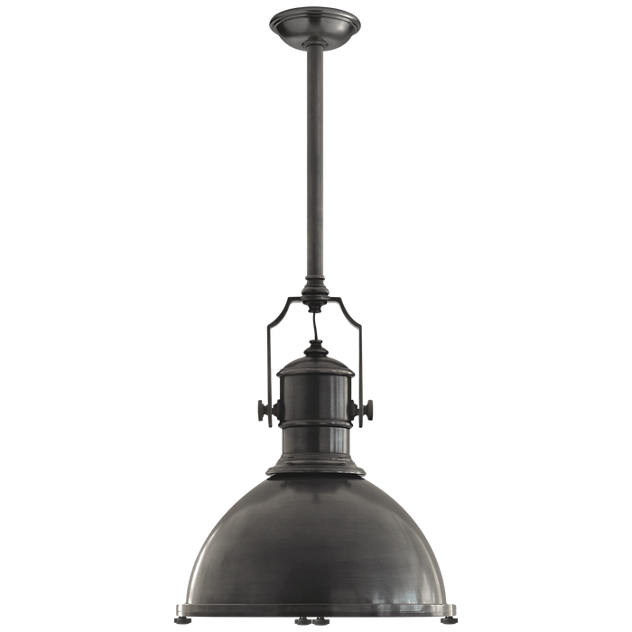 Country Industrial Large Pendant - Bronze Finish