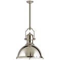 Load image into Gallery viewer, Country Industrial Large Pendant - Polished Nickel Finish
