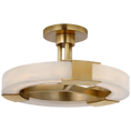 Load image into Gallery viewer, Covet Medium Ring Semi-Flush Mount Antique-Burnished Brass Finish
