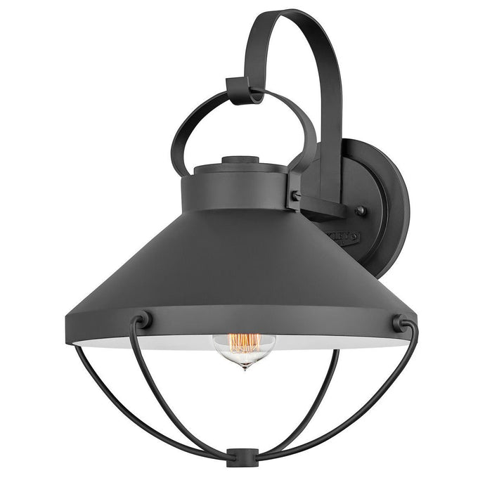 Crew Large Outdoor Wall Sconce - Black Finish