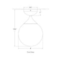 Load image into Gallery viewer, Cristol Small Single Flush Mount - Diagram
