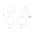 Load image into Gallery viewer, Cristol Small Single Sconce - Diagram
