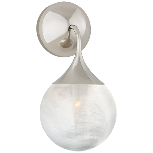 Cristol Small Single Sconce - Polished Nickel Finish