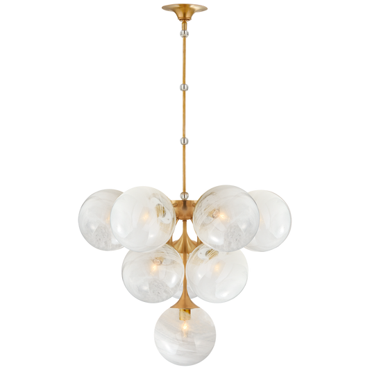 Cristol Tiered Chandelier - Hand-Rubbed Antique Brass