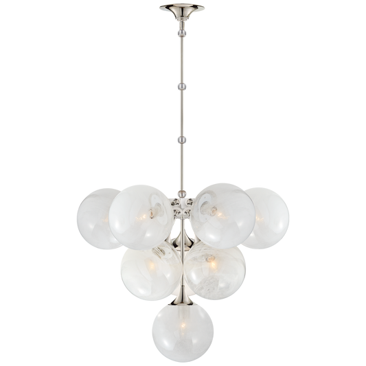 Cristol Tiered Chandelier - Polished Nickel