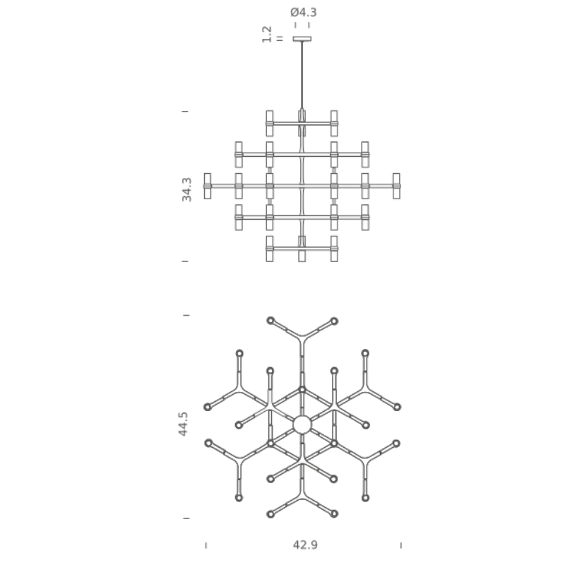 Crown Major Chandelier - Diagram