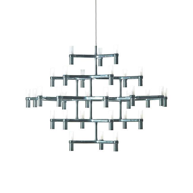 Crown Major Chandelier - Polished Aluminum Finish