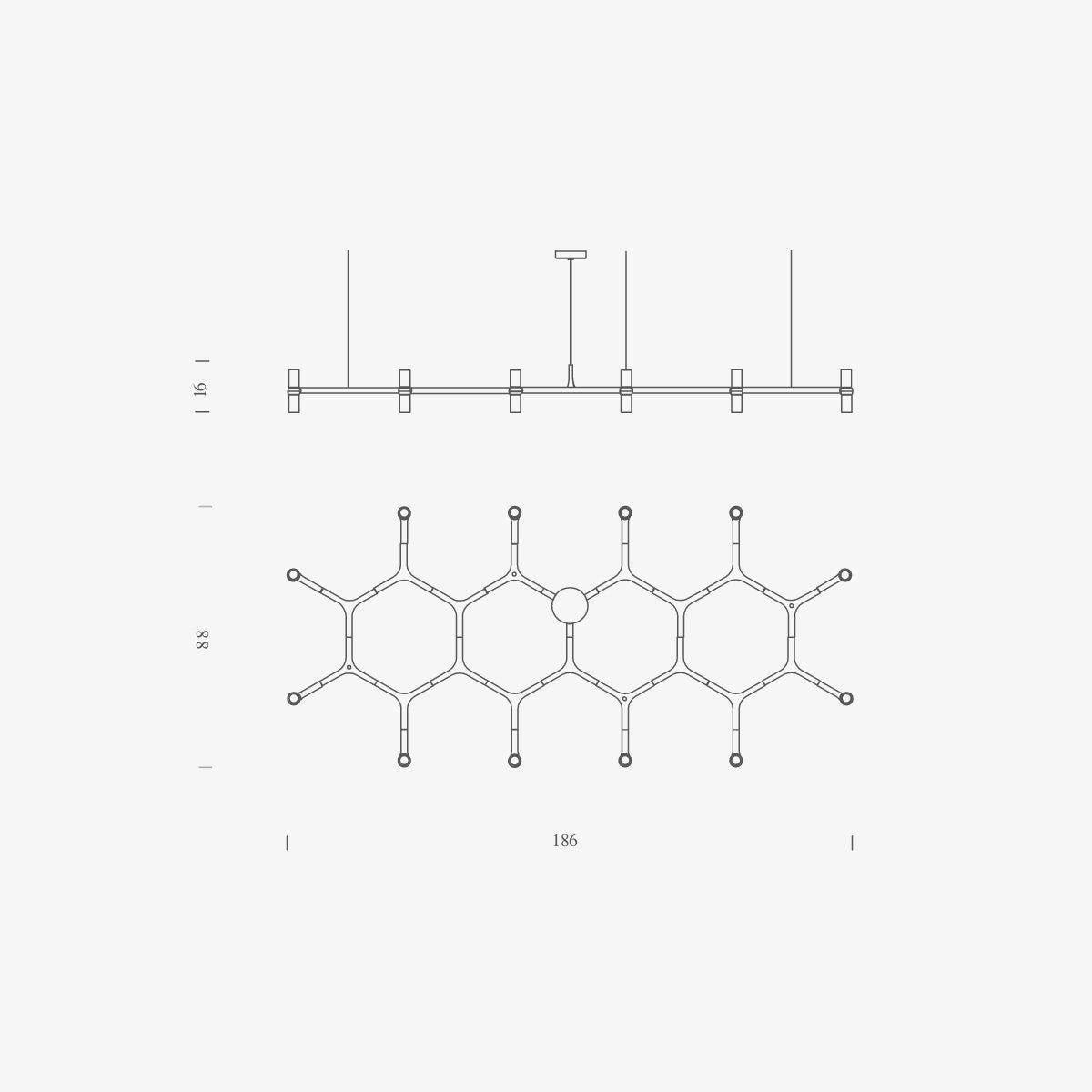 Crown Plana Major Linear Suspension - Diagram