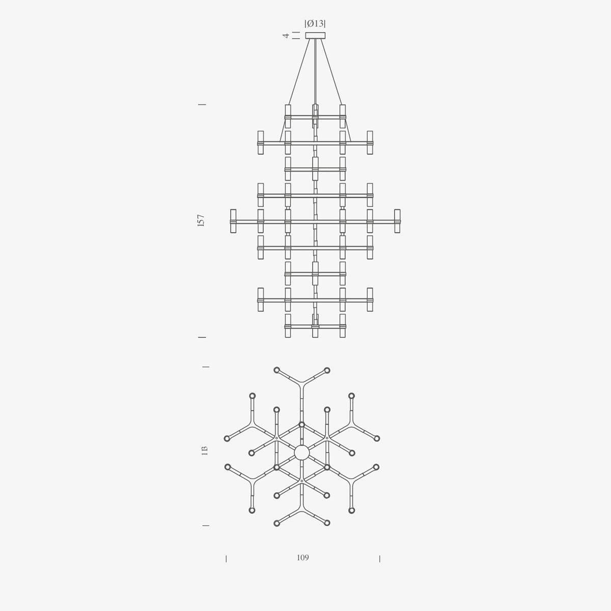 Crown Summa Chandelier - Diagram