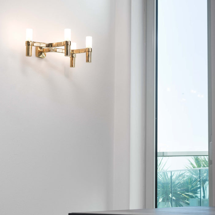 Crown 4-Light Wall Sconce - Gold Plated Finish