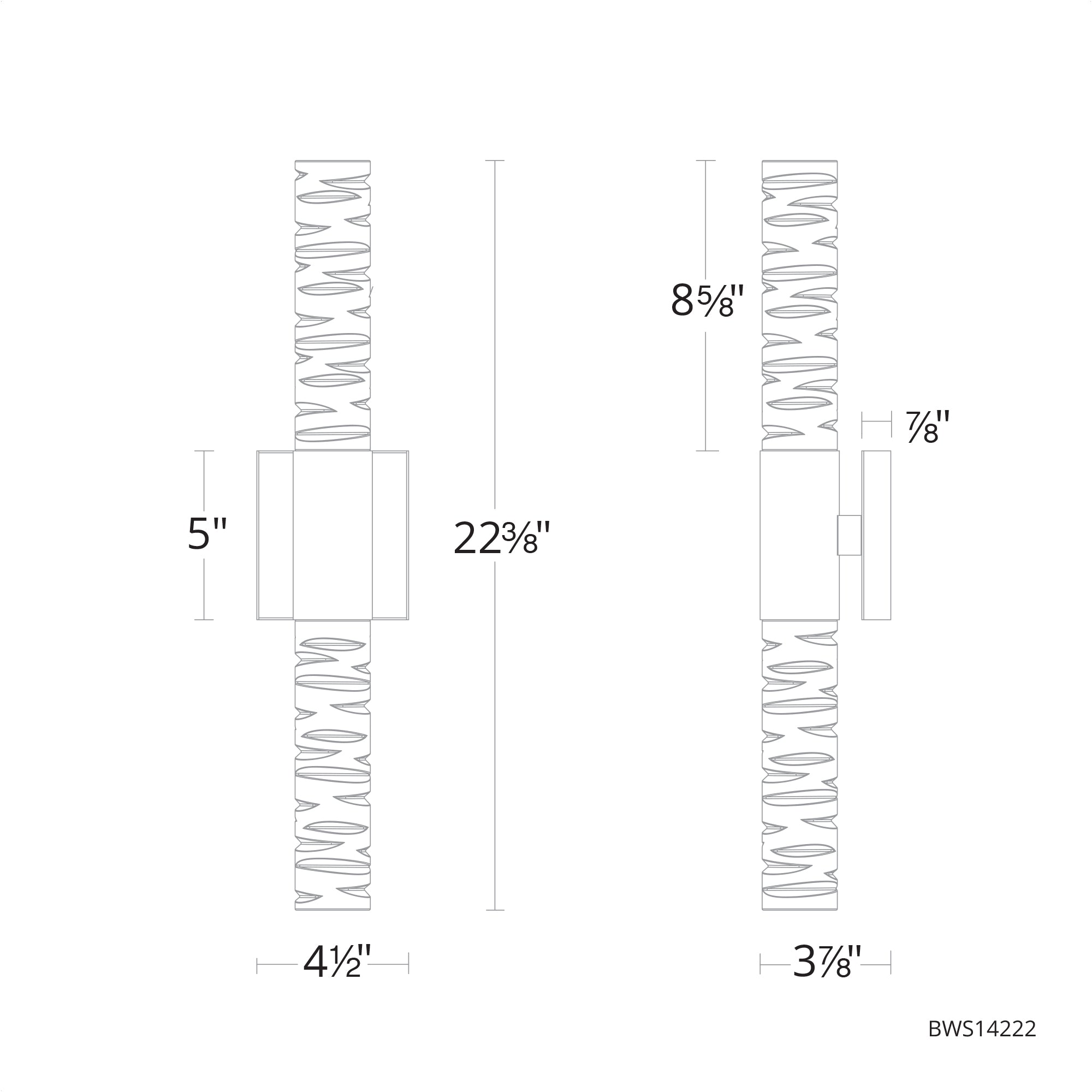 Cru LED Vanity Light - Diagram