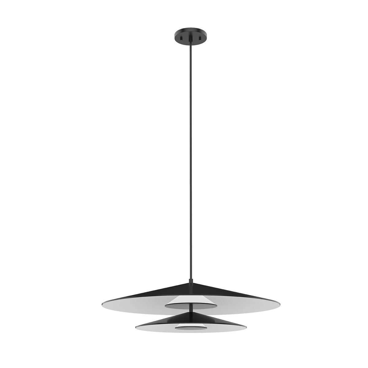 Cruz LED Double Pendant - Black/White Finish