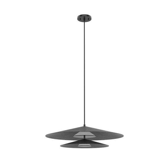 Cruz LED Double Pendant - Grey Felt