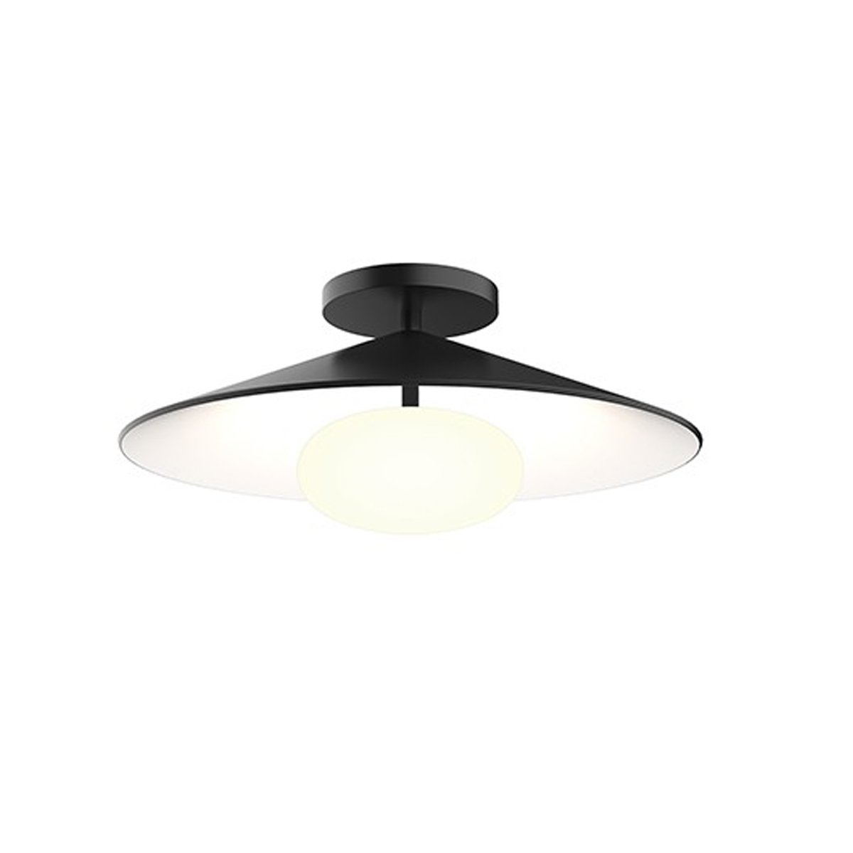 Cruz LED Flushmount - Black/White Finish