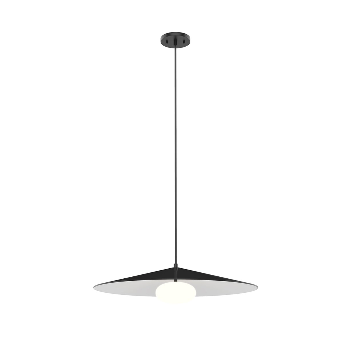 Cruz LED Pendant - Black/White Finish