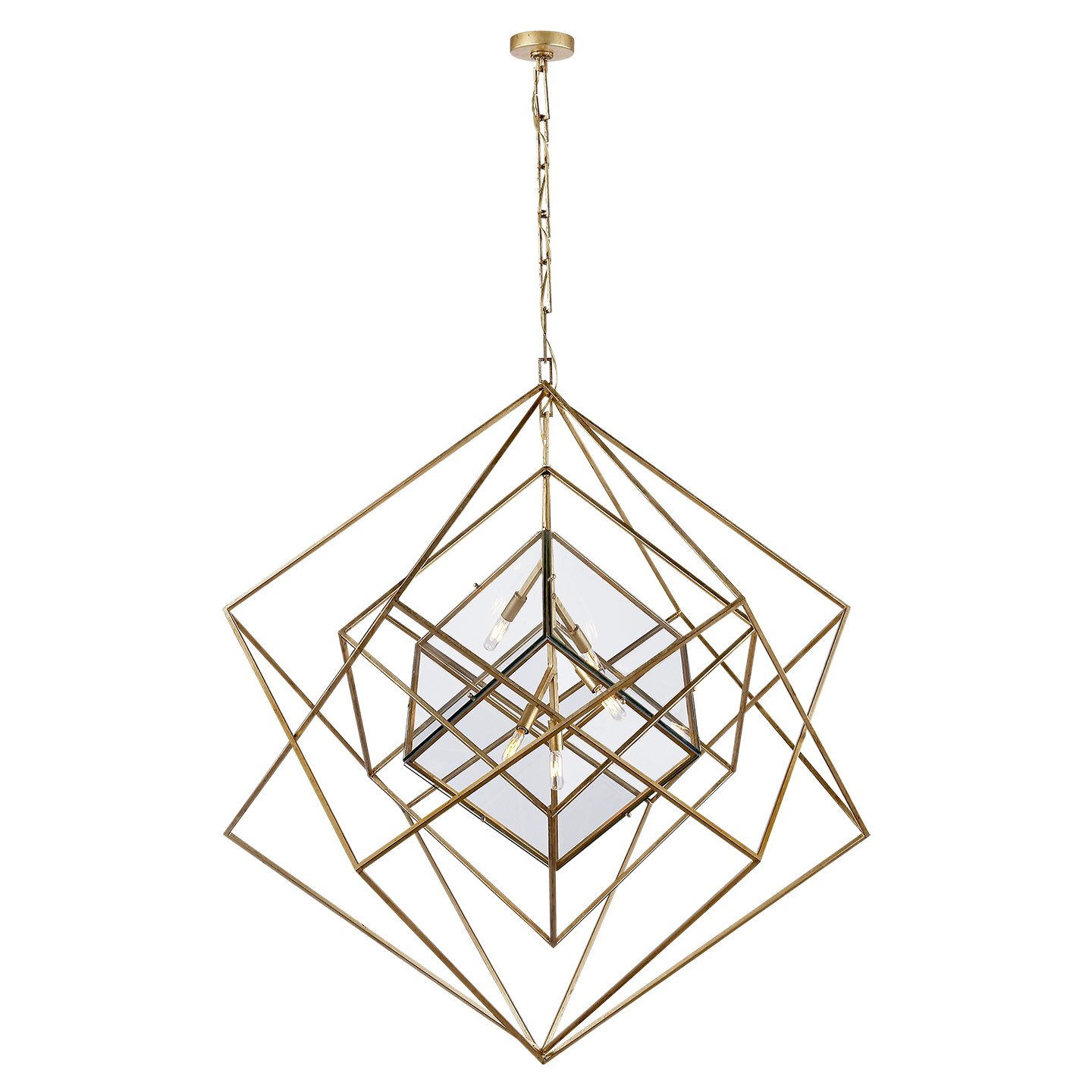 Cubist Large Chandelier - Gild