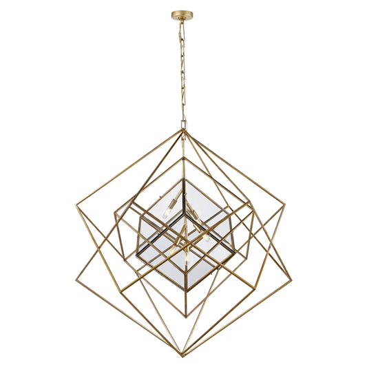 Cubist Large Chandelier - Gild