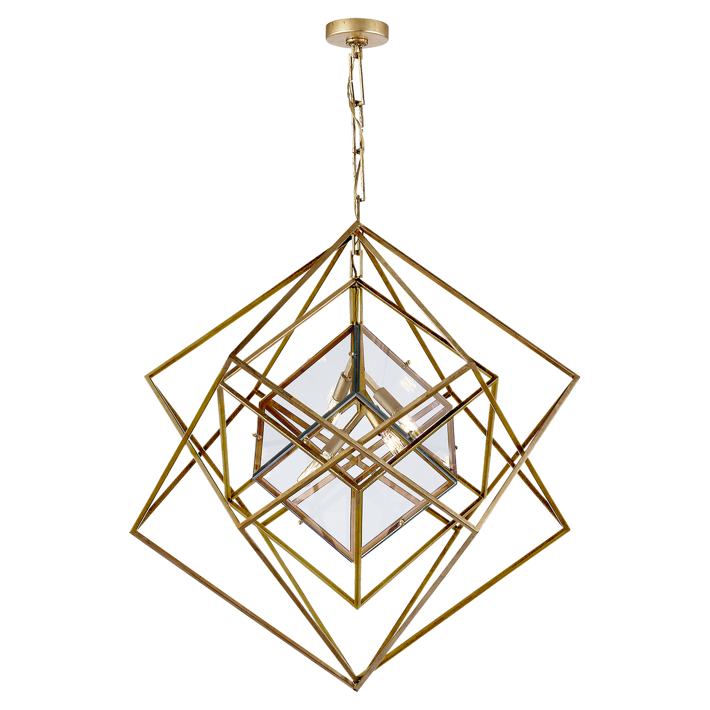 Cubist Medium Chandelier - Gild