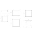 Load image into Gallery viewer, Cubix Single LED Flush Mount - Diagram
