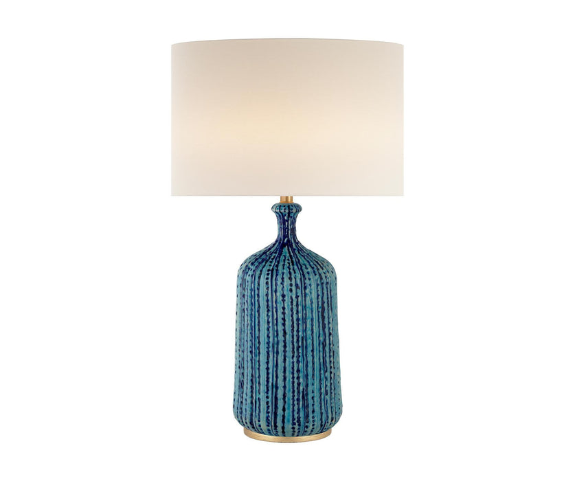 Culloden Table Lamp - Pebbled Aquamarine