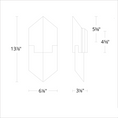 Load image into Gallery viewer, Cupid LED Outdoor Wall Sconce - Diagram
