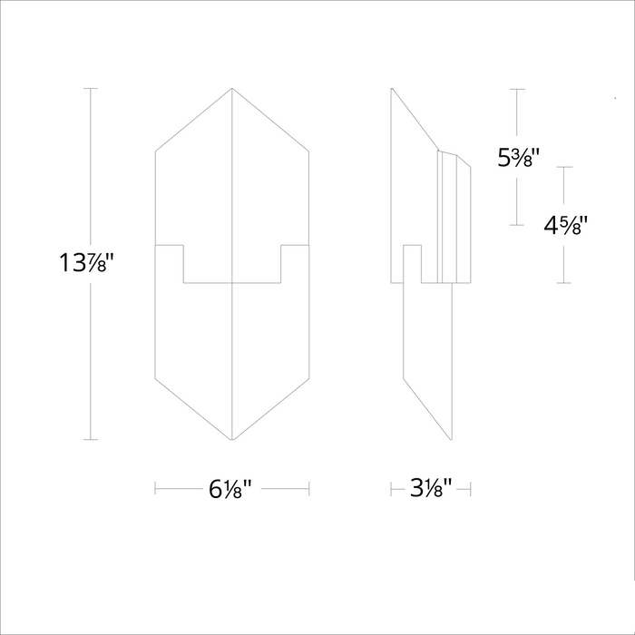 Cupid LED Outdoor Wall Sconce - Diagram
