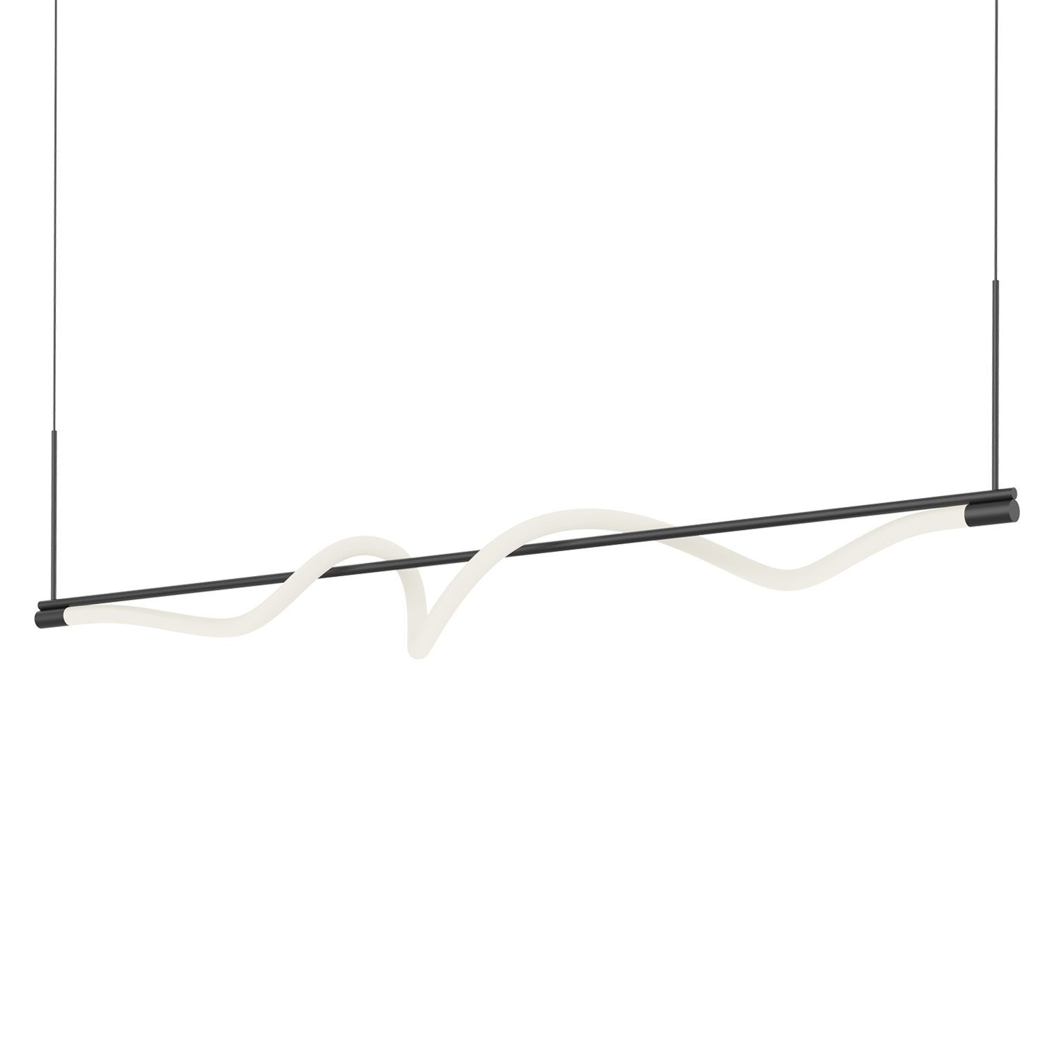 Cursive Linear Pendant - Black Finish