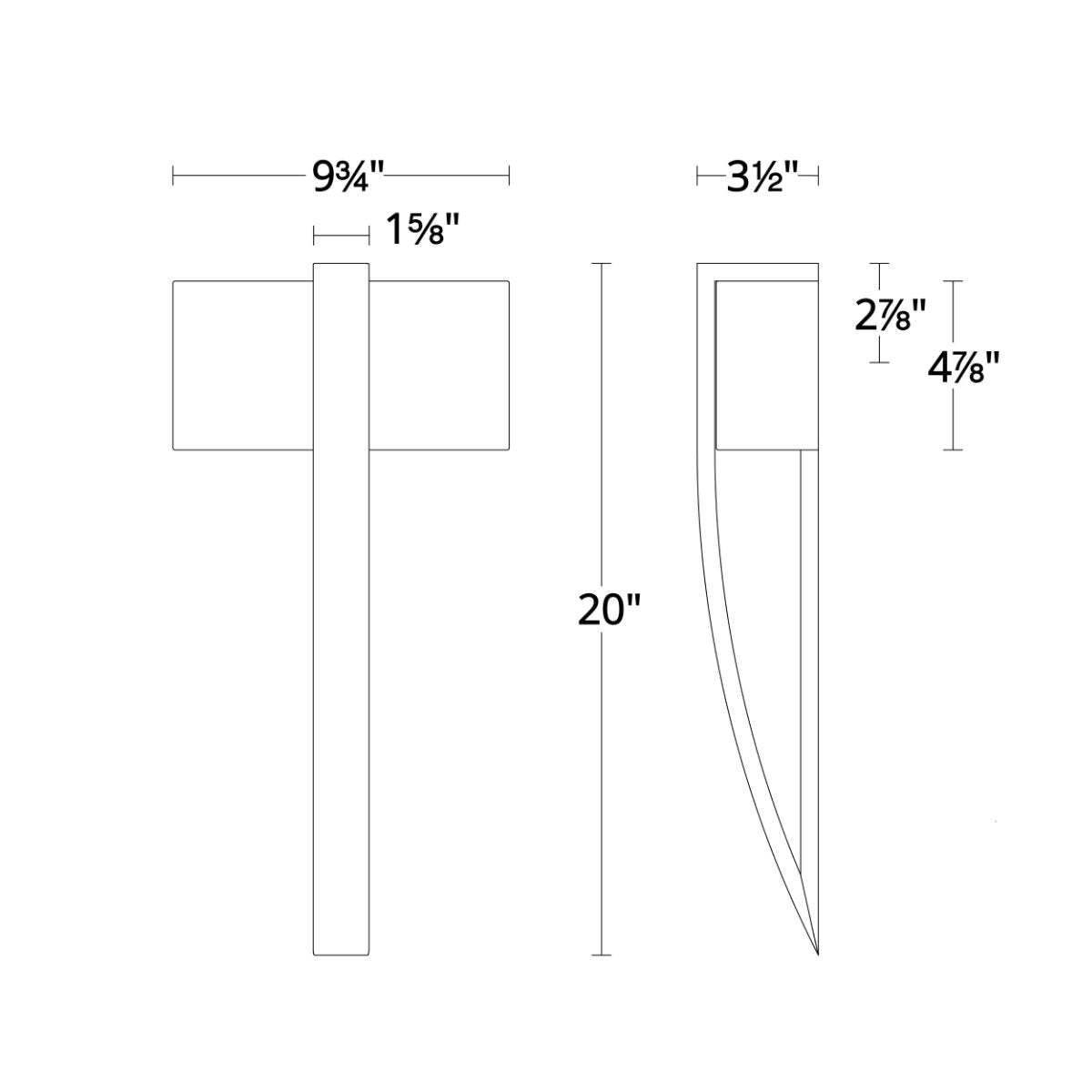 Curvana Wall Sconce - Diagram