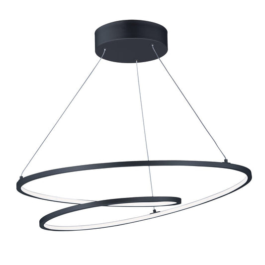 Cycle 25" LED Pendant - Black Finish