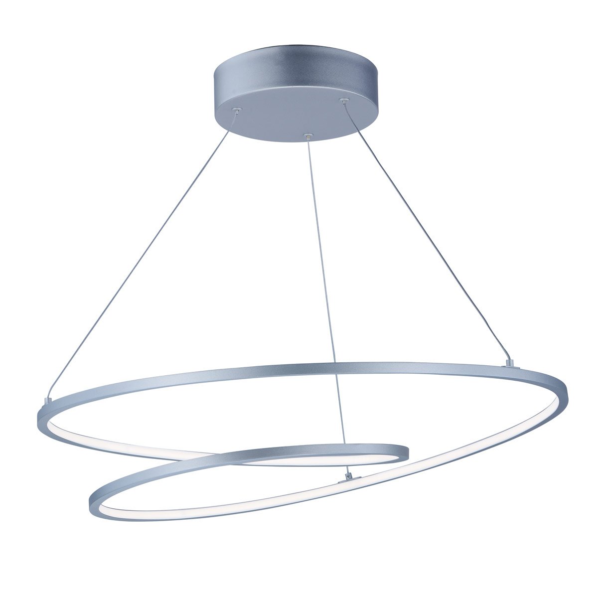 Cycle 25" LED Pendant - Matte Silver Finish