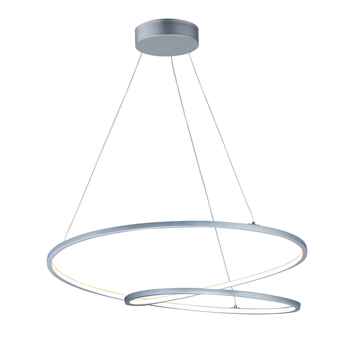 Cycle 32" LED Pendant - Matte Silver Finish