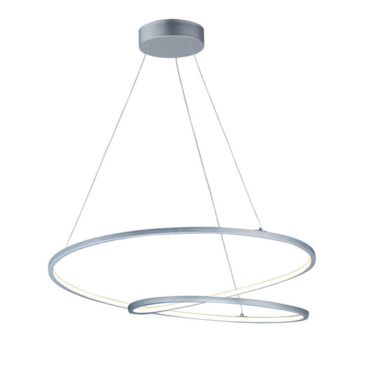 Cycle 32" LED Pendant - Matte Silver Finish