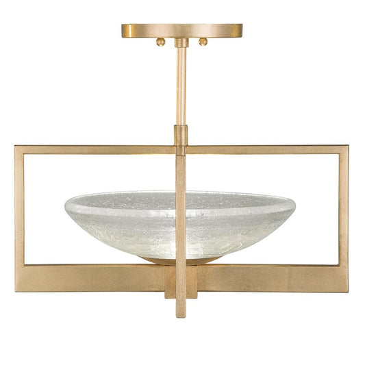 Delphi Semi Flush Mount - Gold Leaf