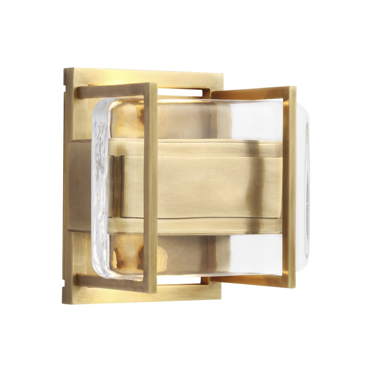 Duelle Small Wall Sconce - Natural Brass Finish